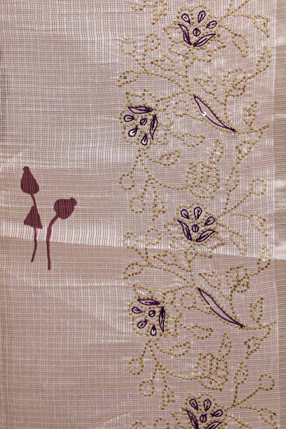 Cream Silky Kota Saree