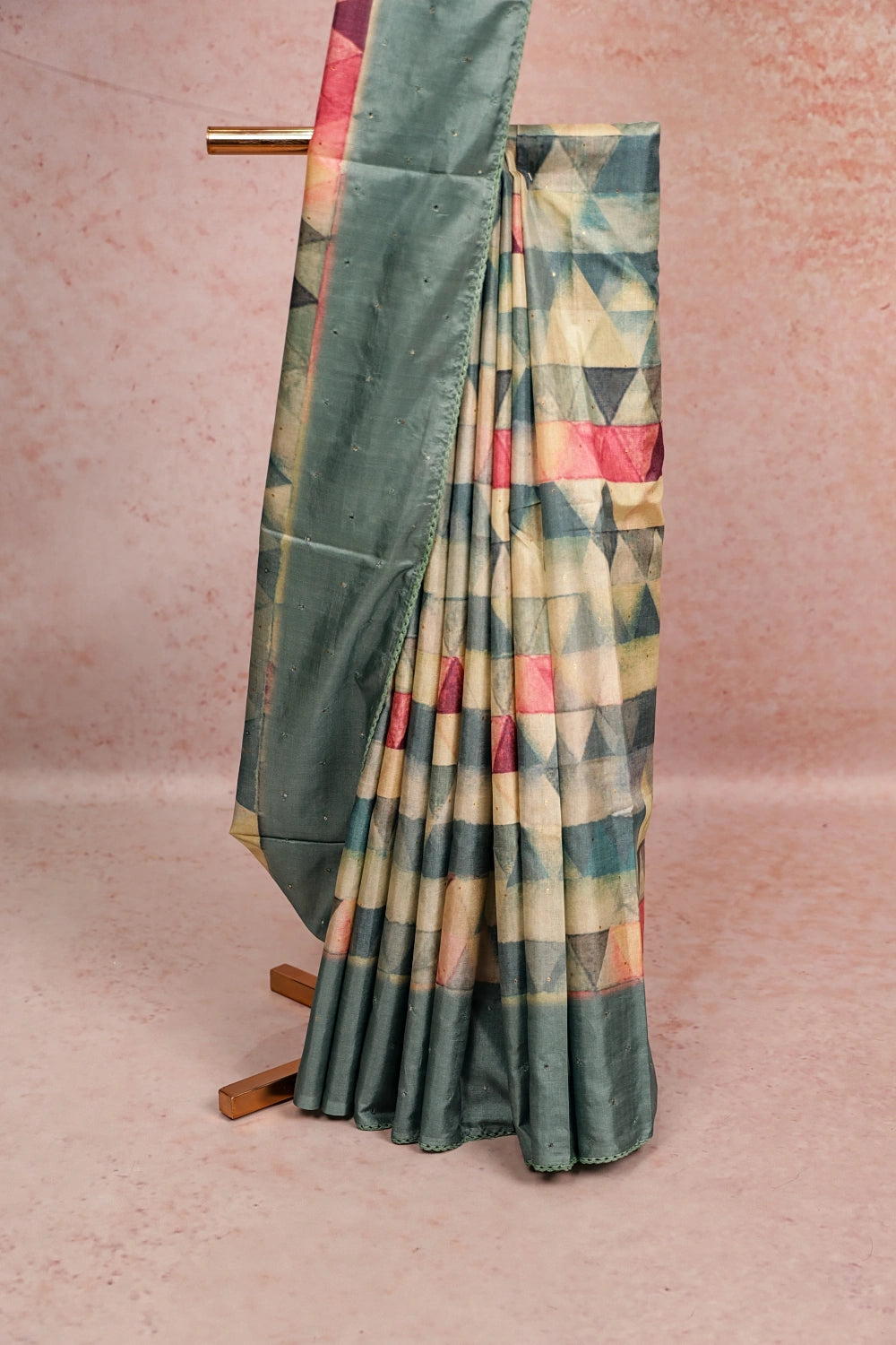 Multi Colour Soft Tussar Saree