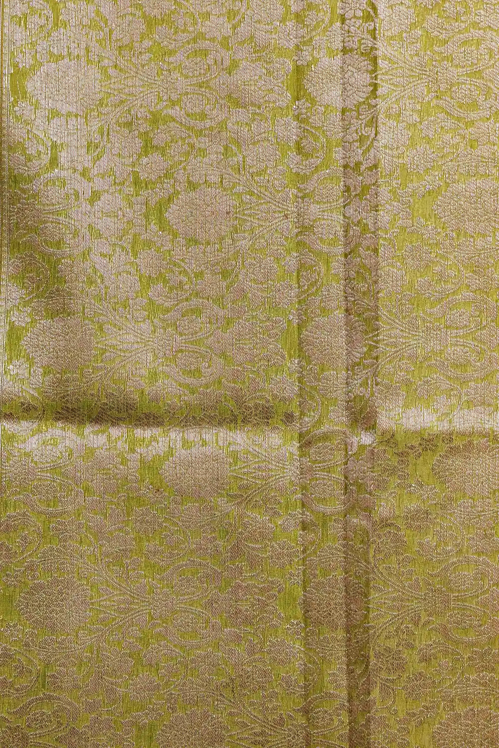 Mehandi Green Semi Banarasi Saree