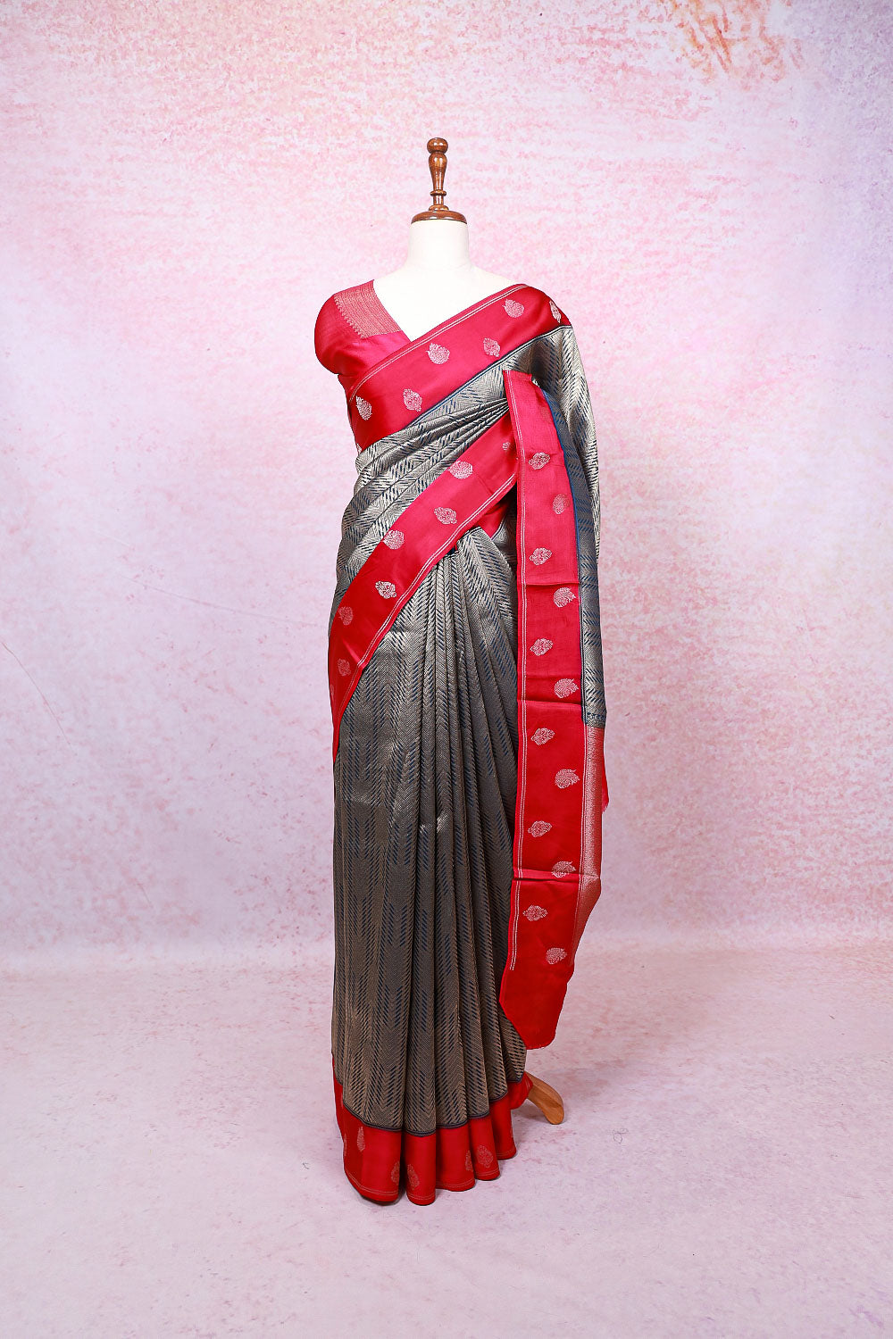 Blue Semi Tissue Saree - Seematti