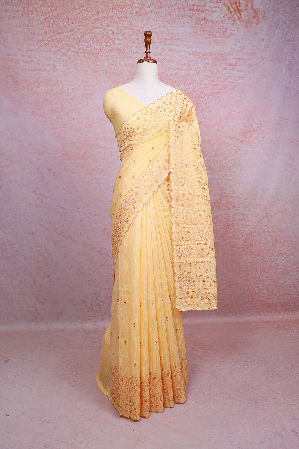 Sandal Semi Jute Saree