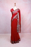 Maroon Semi Tussar Saree