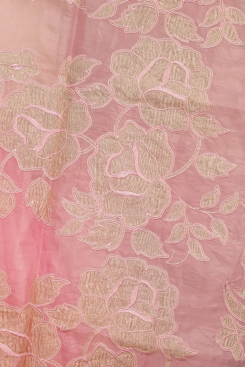 Light Rose Organza Saree