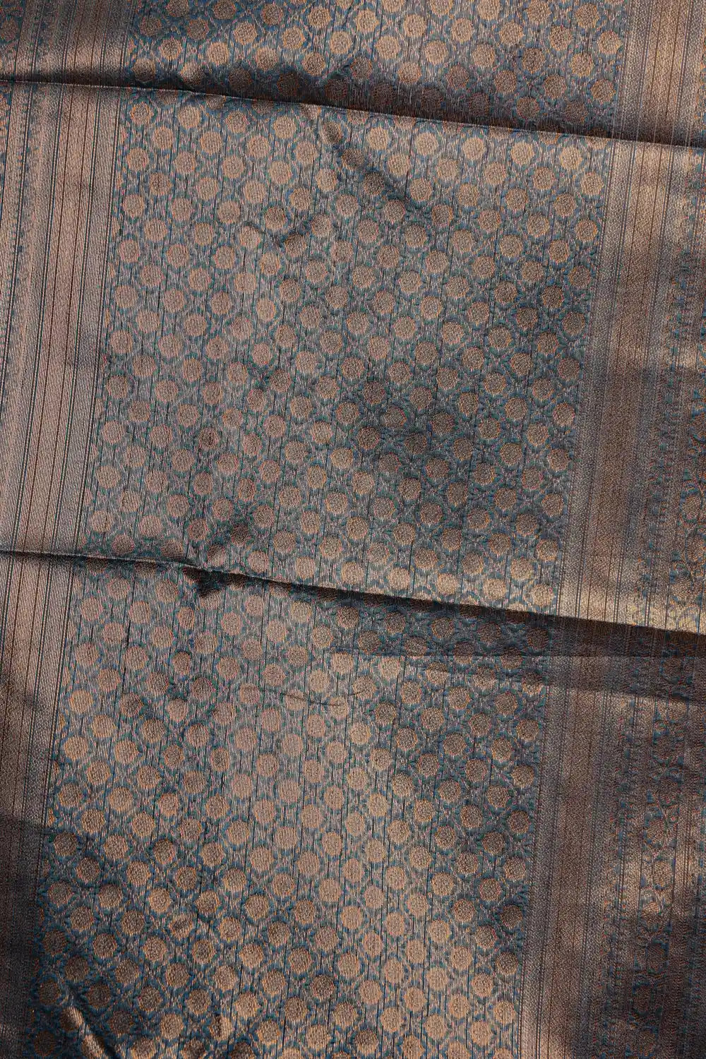 Teal Blue Semi Silk Saree