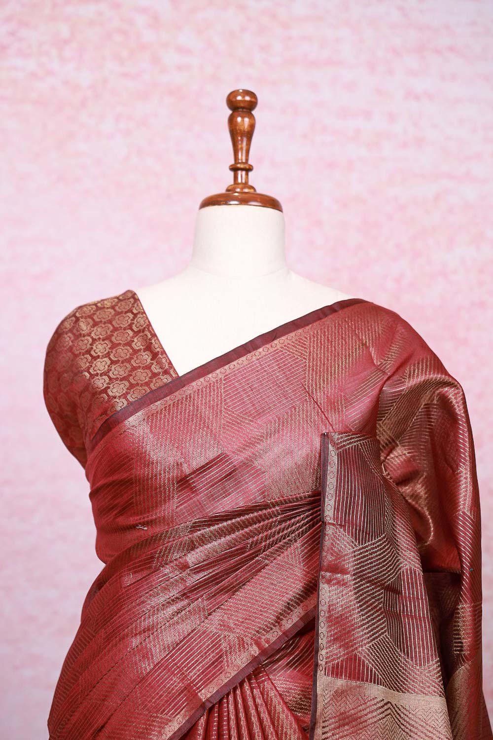 Brown Semi Silk Saree