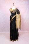 Black Cotton Silk Saree