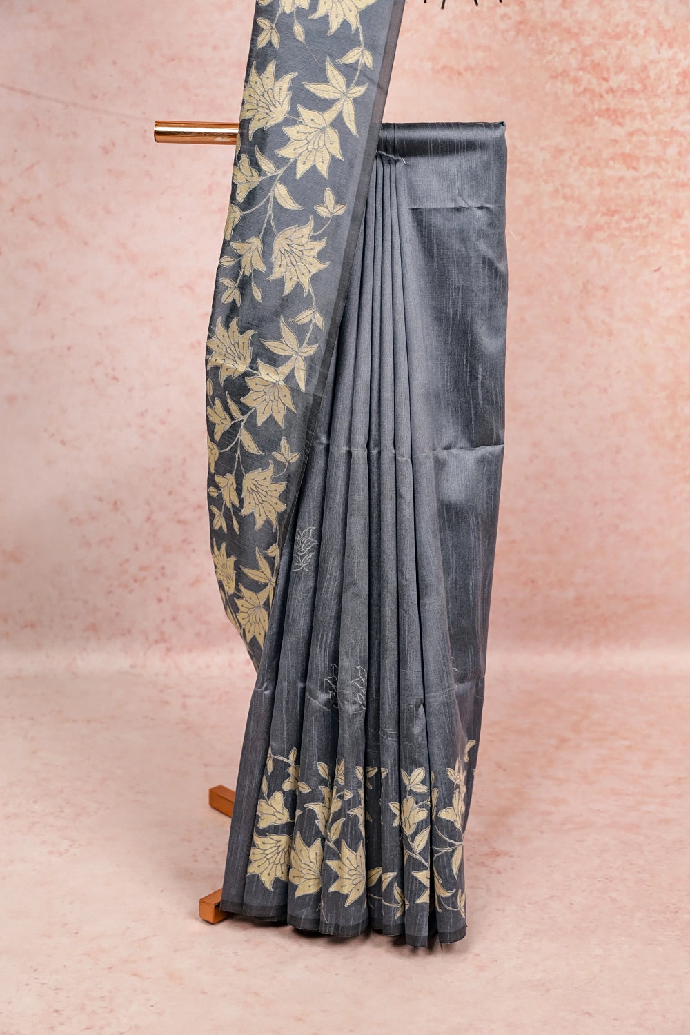 Grey Semi Jute Saree