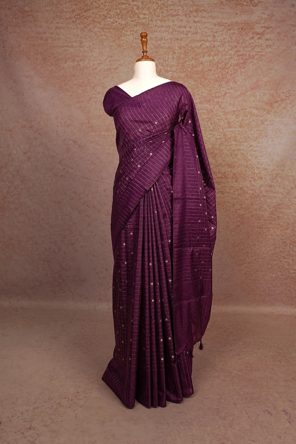 Violet Semi Silk Saree