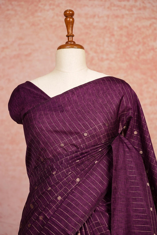 Violet Semi Silk Saree