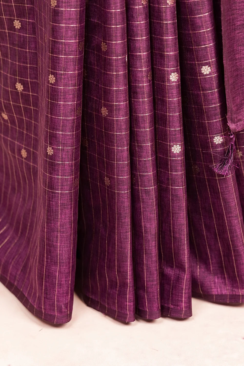 Violet Semi Silk Saree