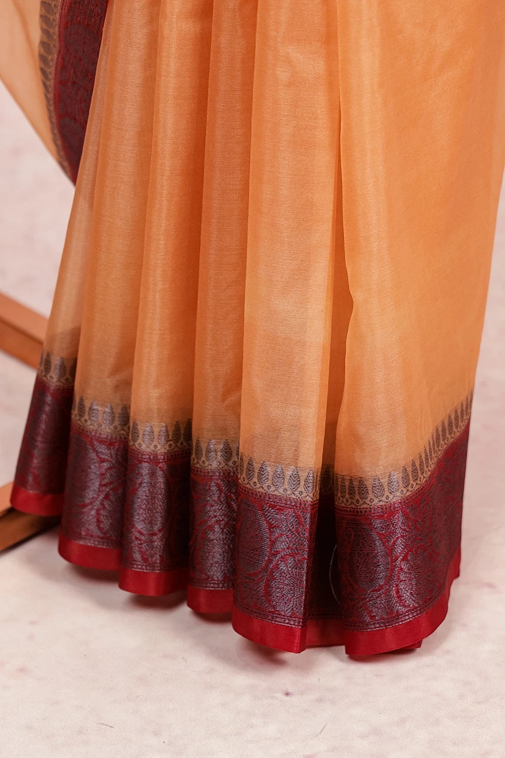 Sandal Colour Semi Banarasi Saree