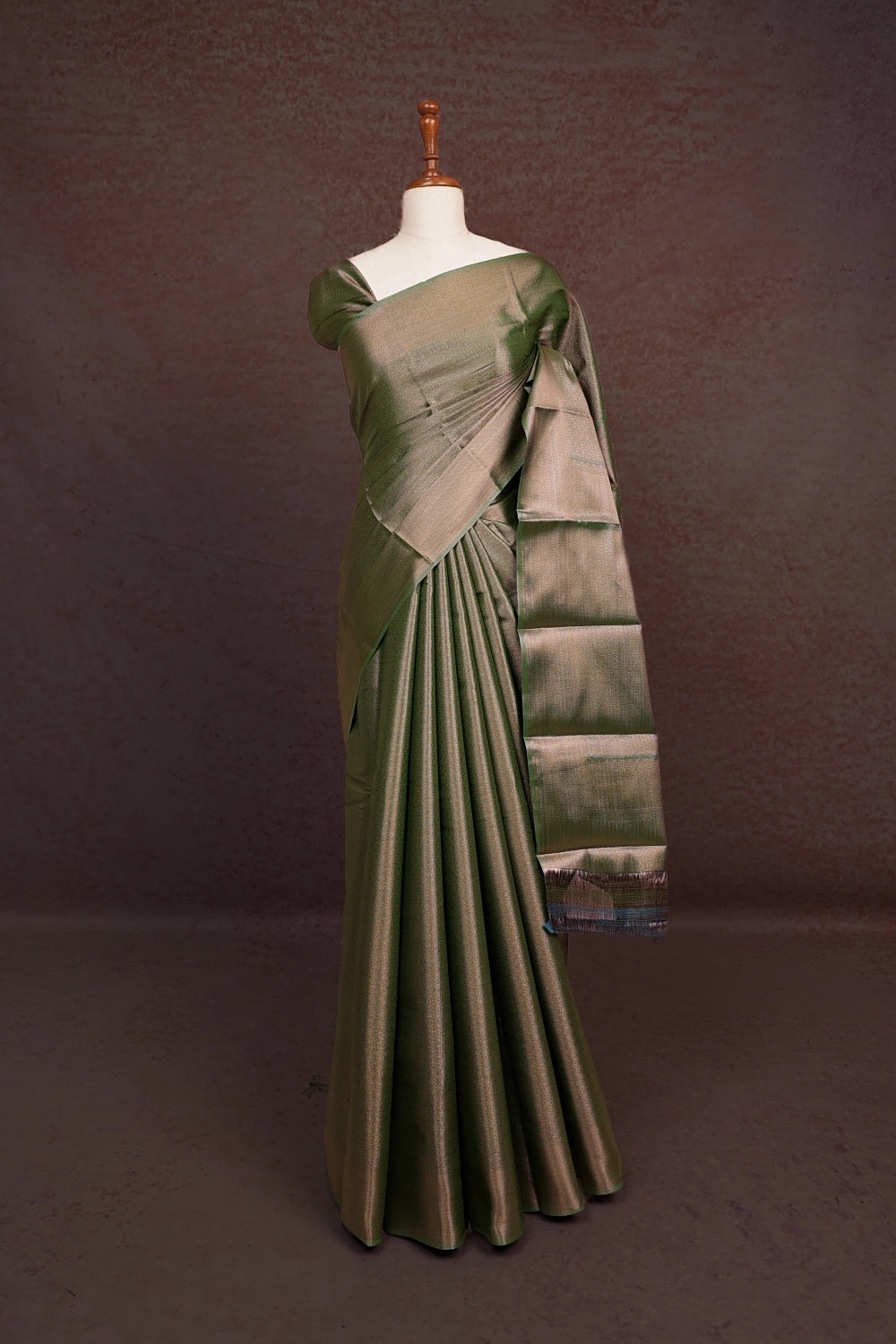 Green Semi Tissue Saree