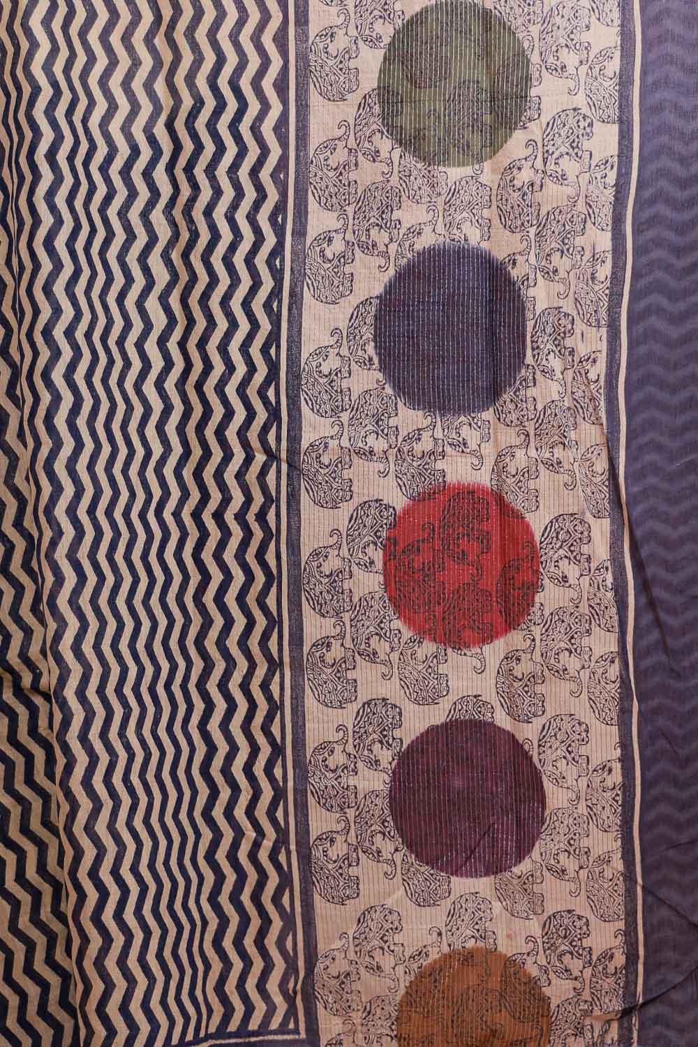 Blue Chanderi Silk Saree