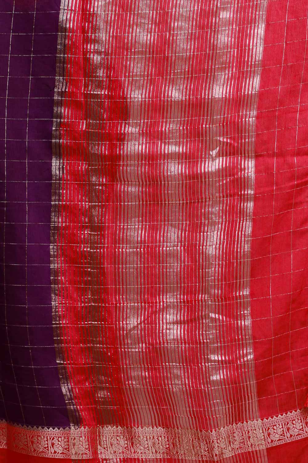 Violet Semi Banarasi Saree