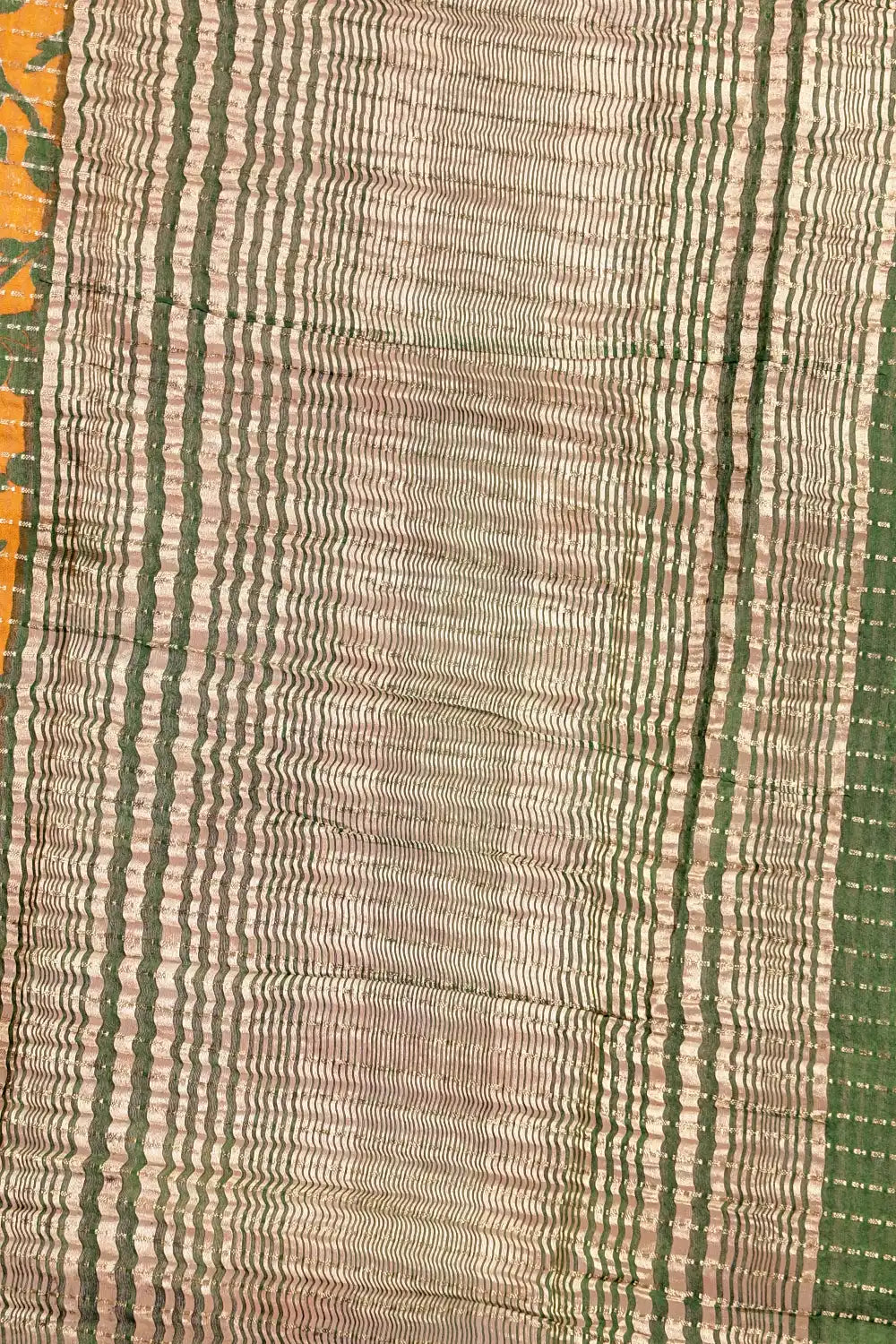 Mustard Yellow Semi Chanderi Saree