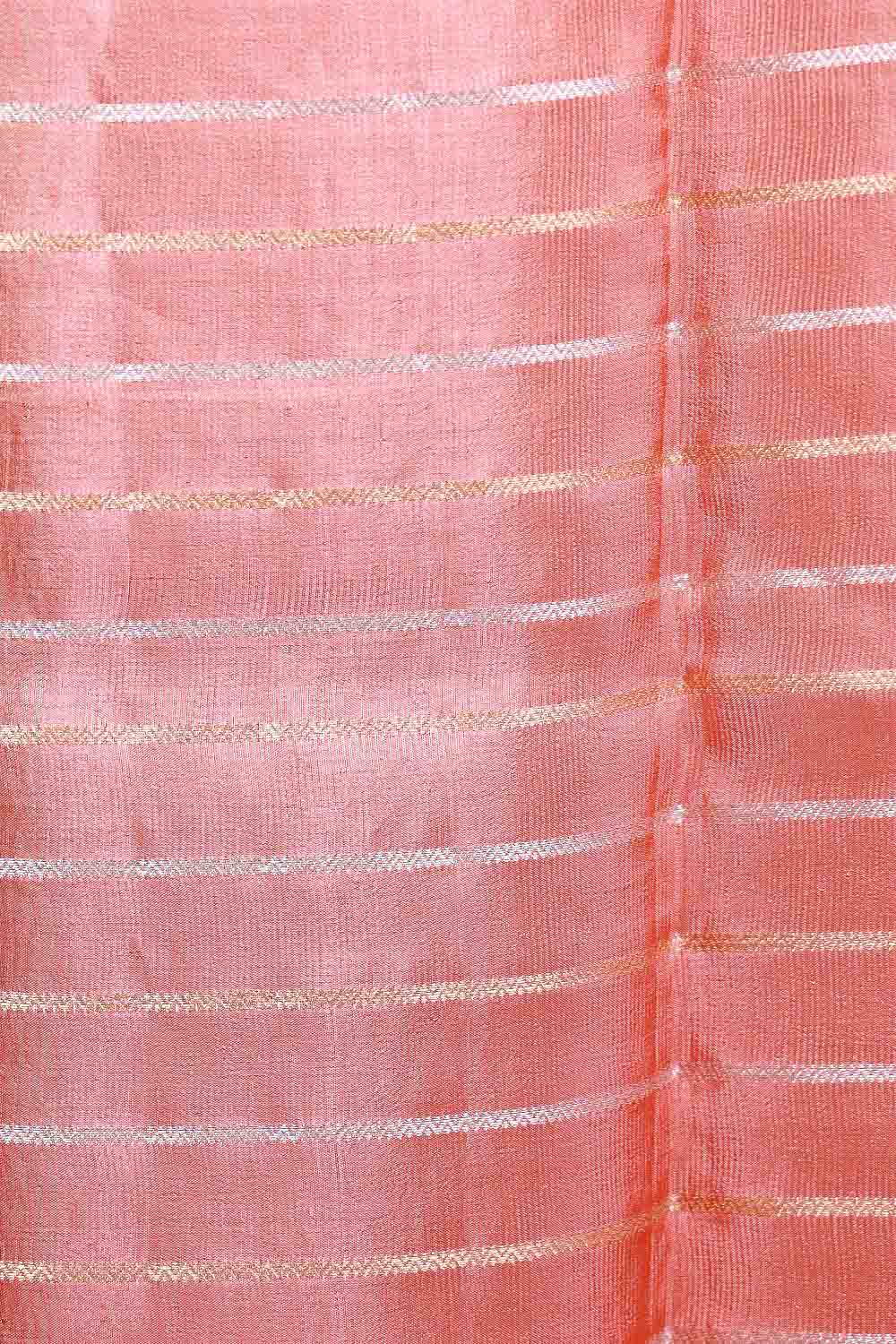 Red Semi Banarasi Saree