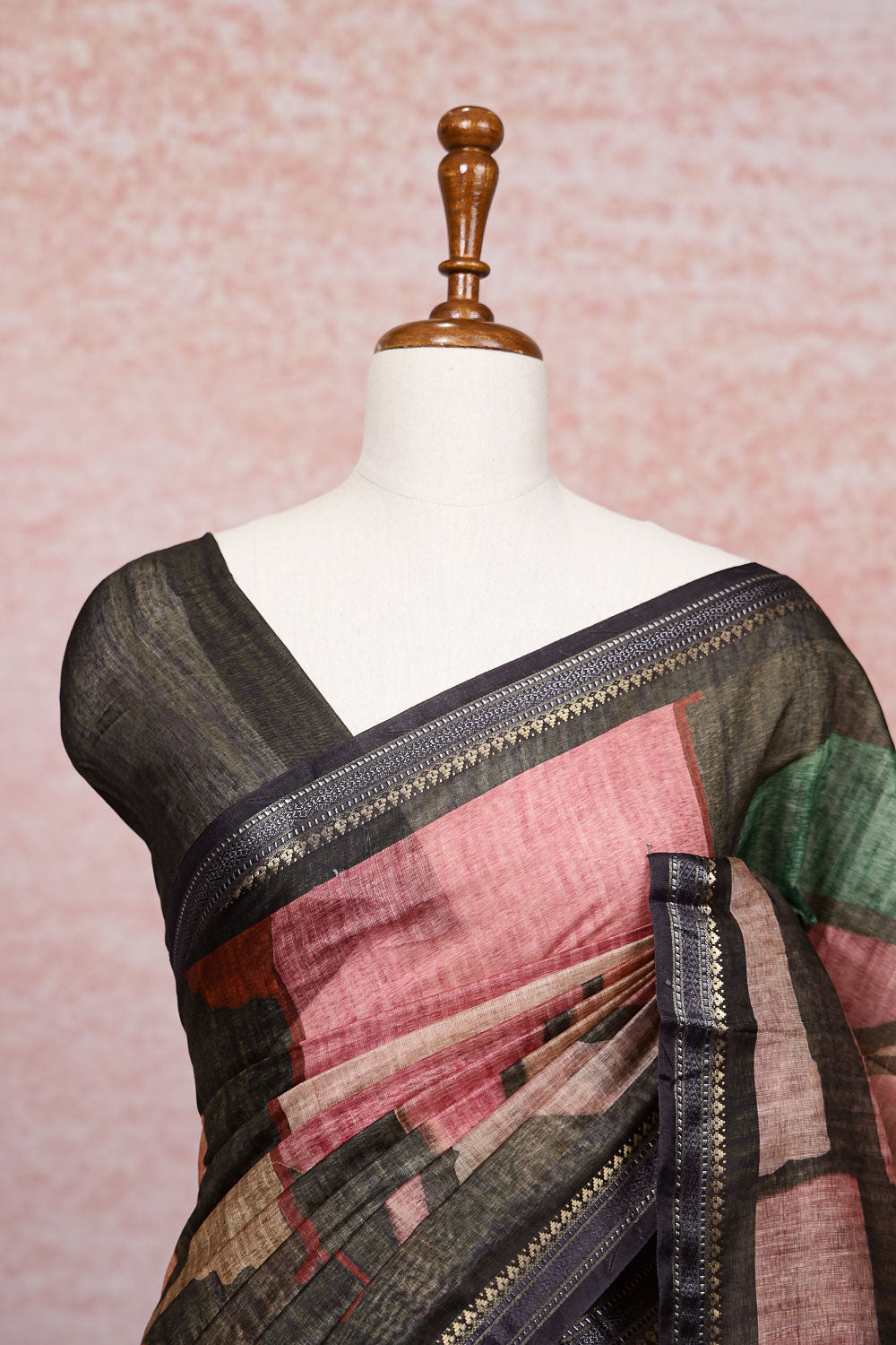 Multi Color Semi Jute Saree