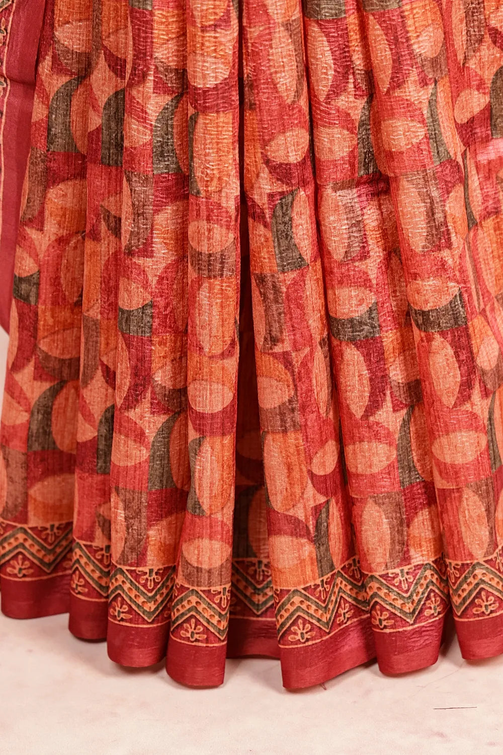 Multi Colours Semi Tussar Saree