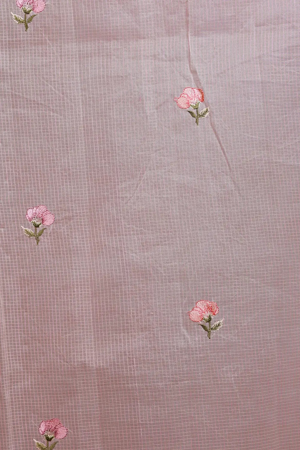 Peach Net Kota Saree