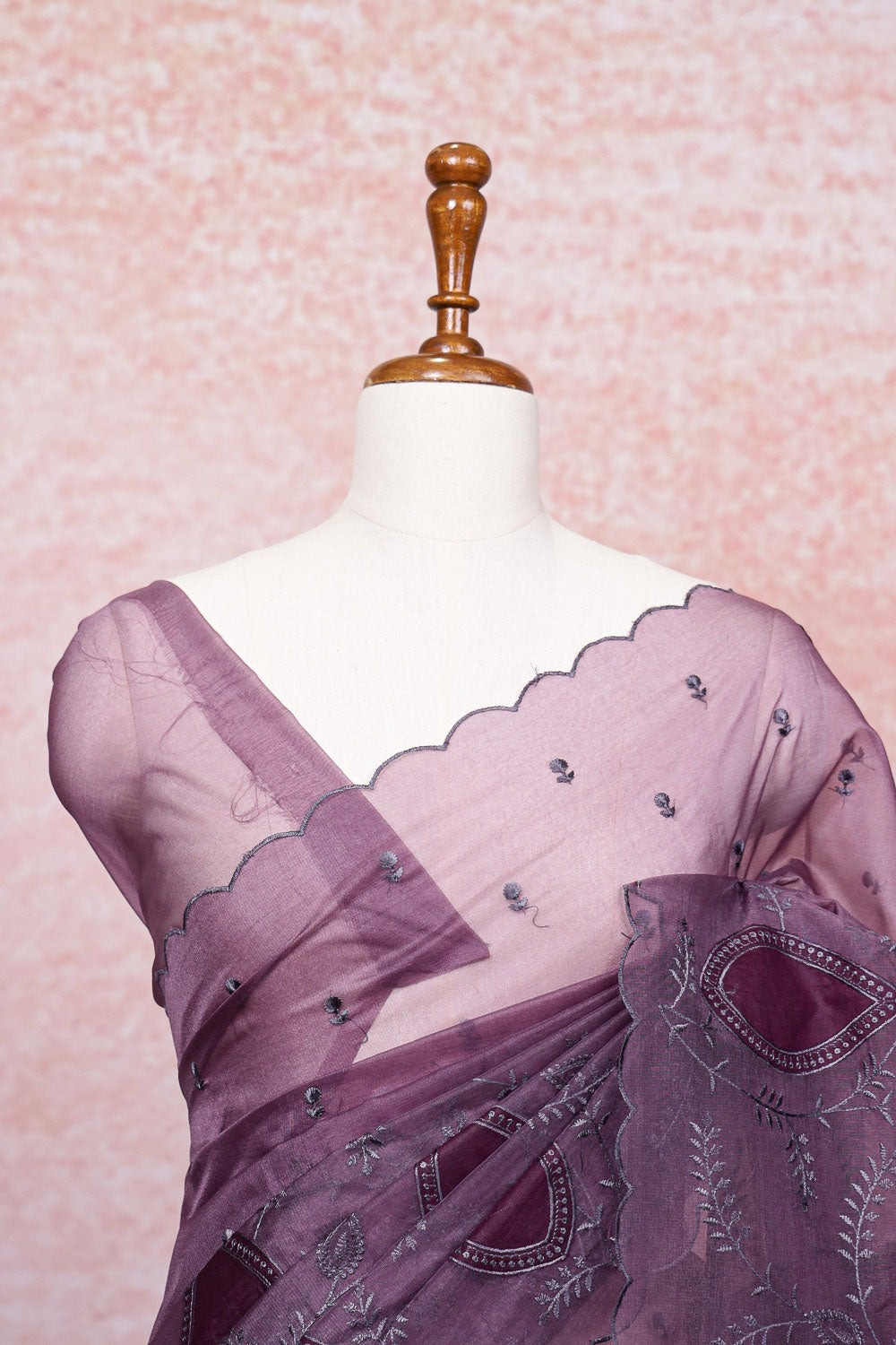 Purple Organza Saree