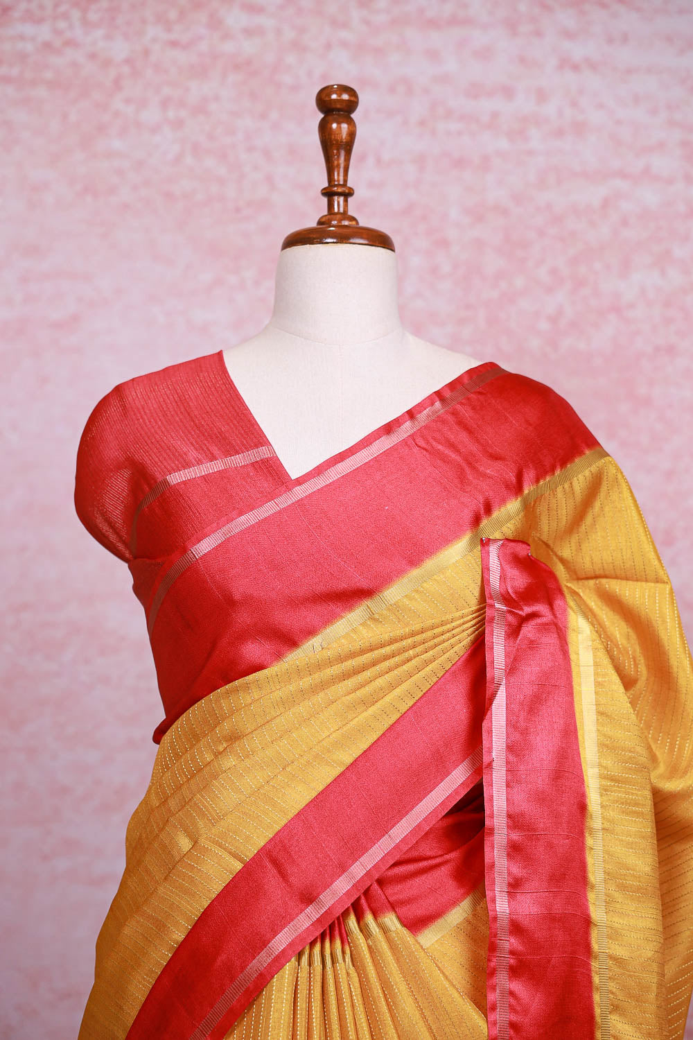 Yellow Semi Tussar Saree - Seematti
