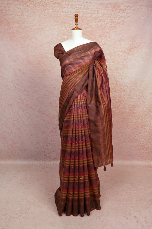 Multi Color Semi Banarasi Saree