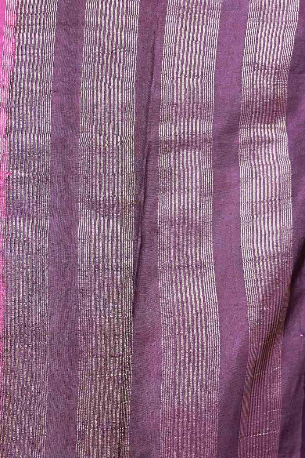 Wine Semi Banarasi Saree