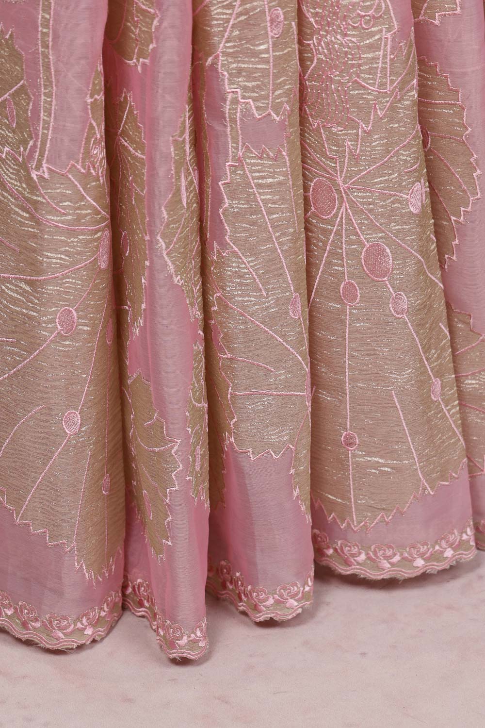 Pink Organza Saree