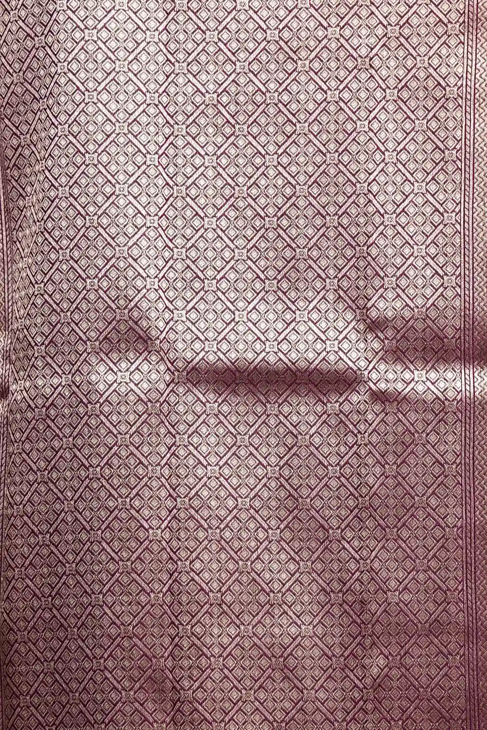 Purple Wine Semi Banarasi Saree