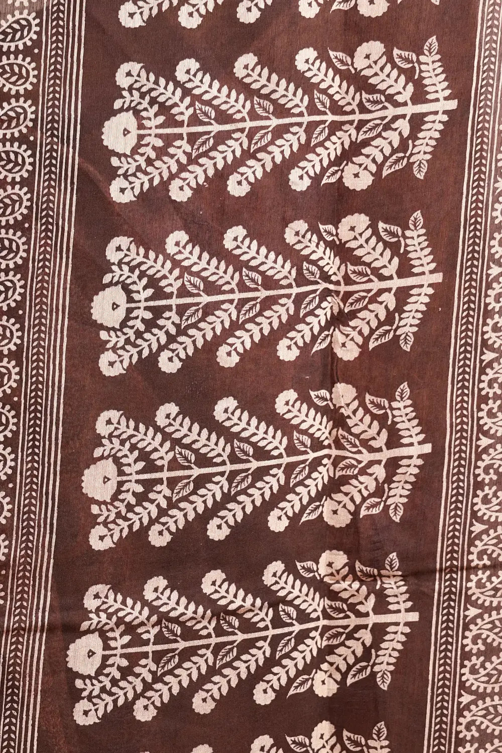 Peach Semi Chanderi Saree