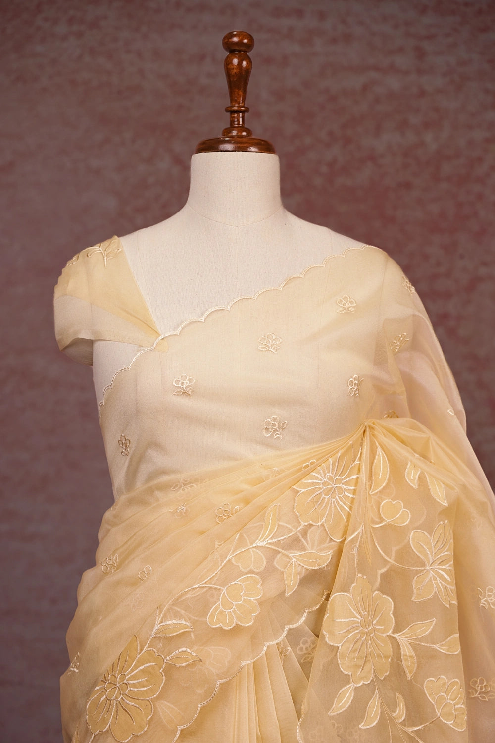 Sandal Organza Saree