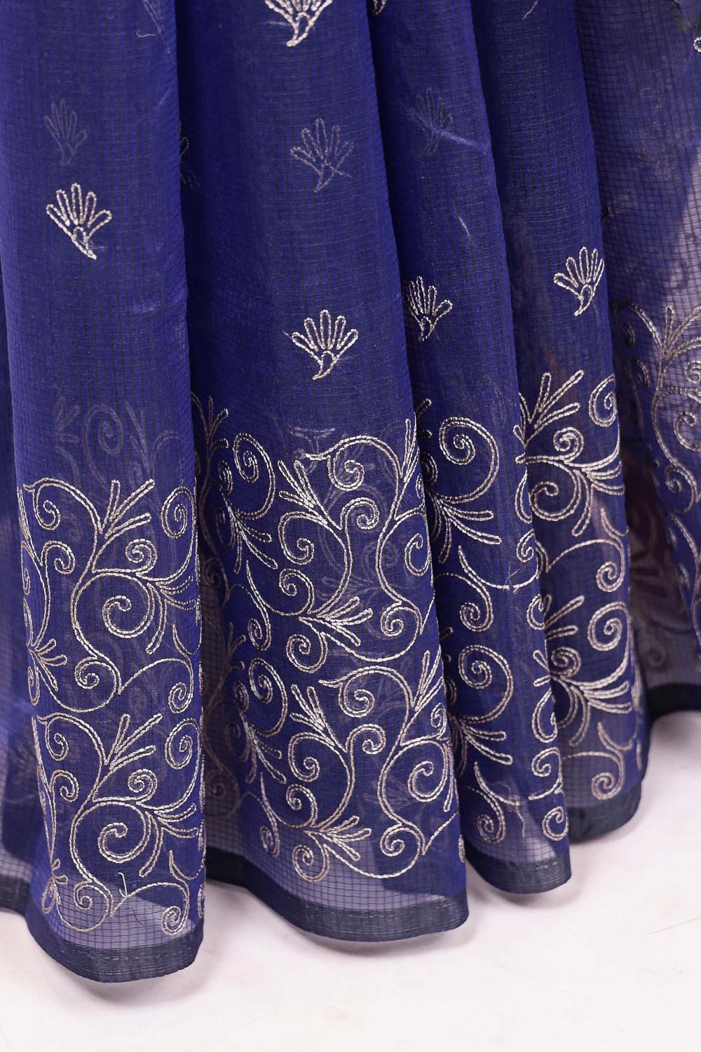 Navy Blue Net Kota Saree