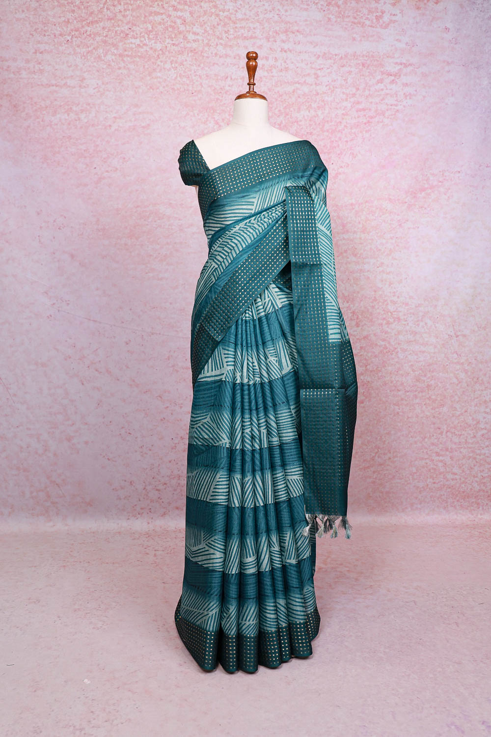 Multi Color Semi Tussar Saree