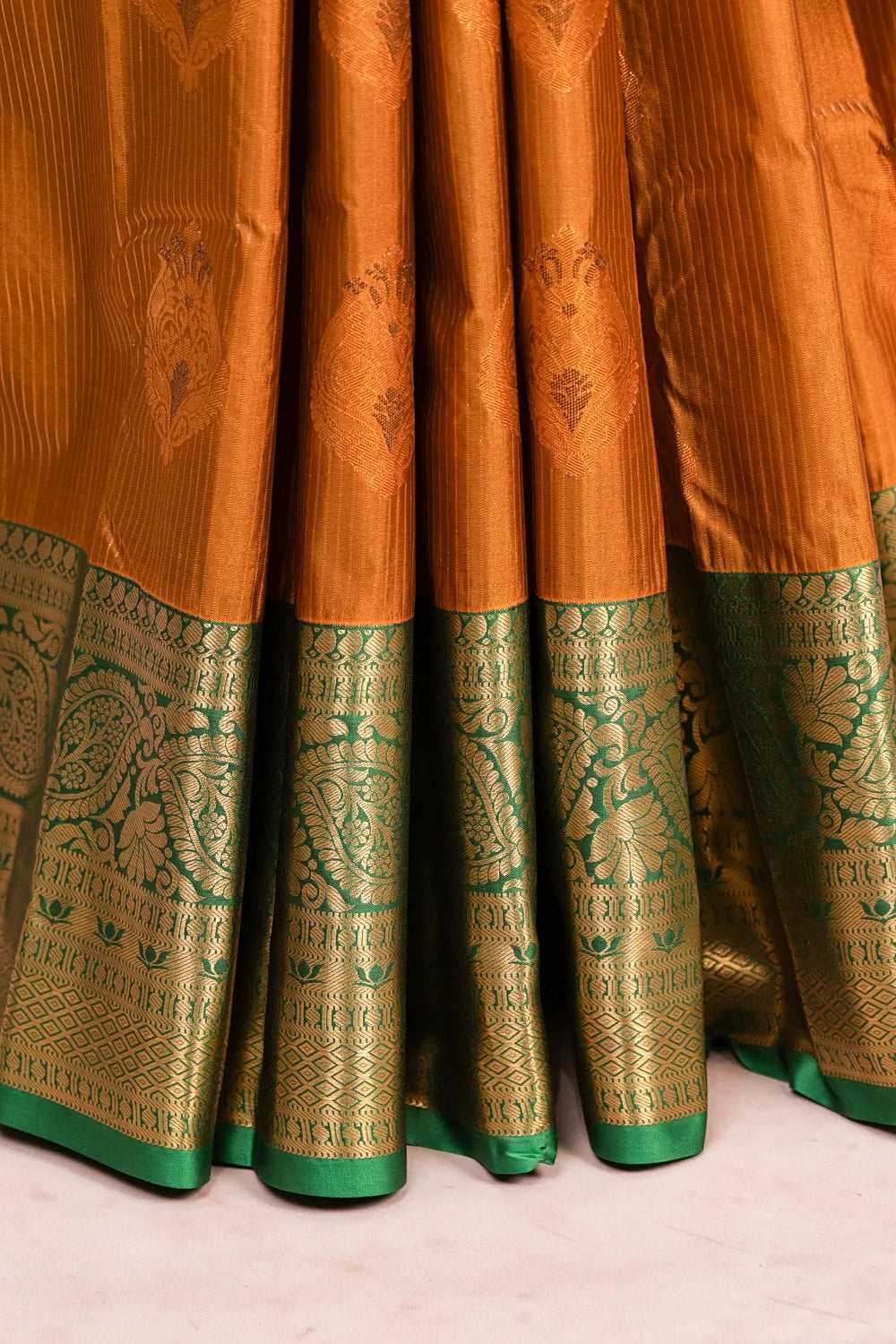 Mustard Gold Semi Silk Saree