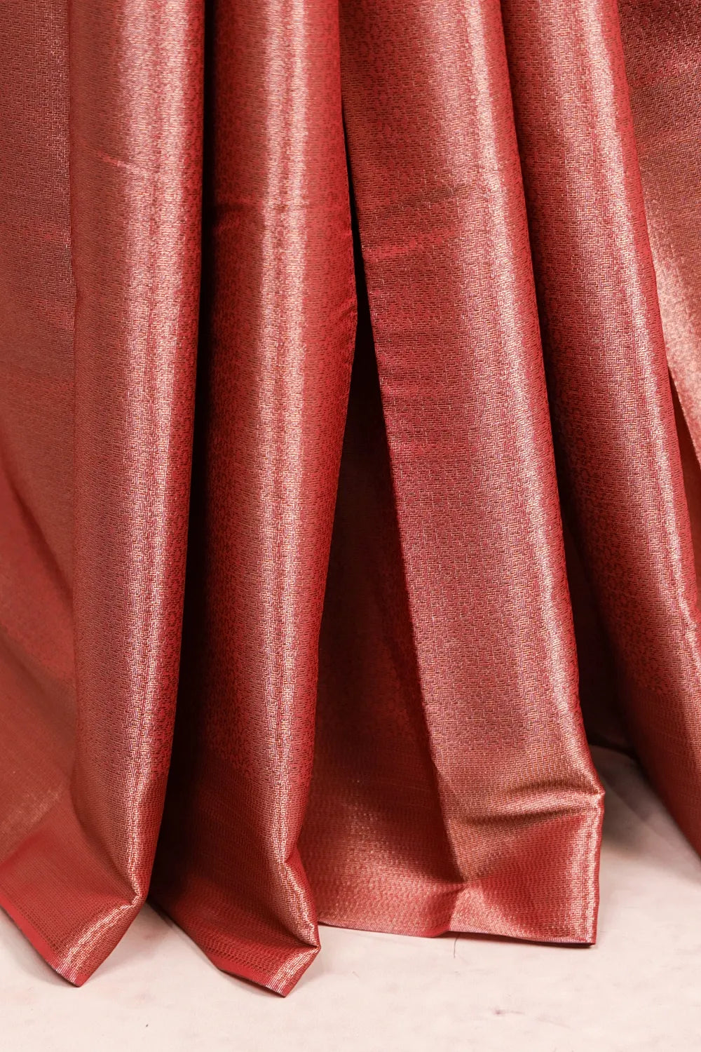 Light Maroon Semi Tissue Silk Saree