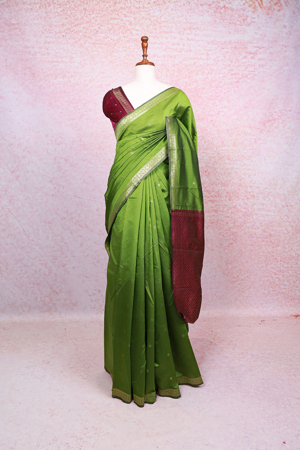 Green Semi Silk Saree