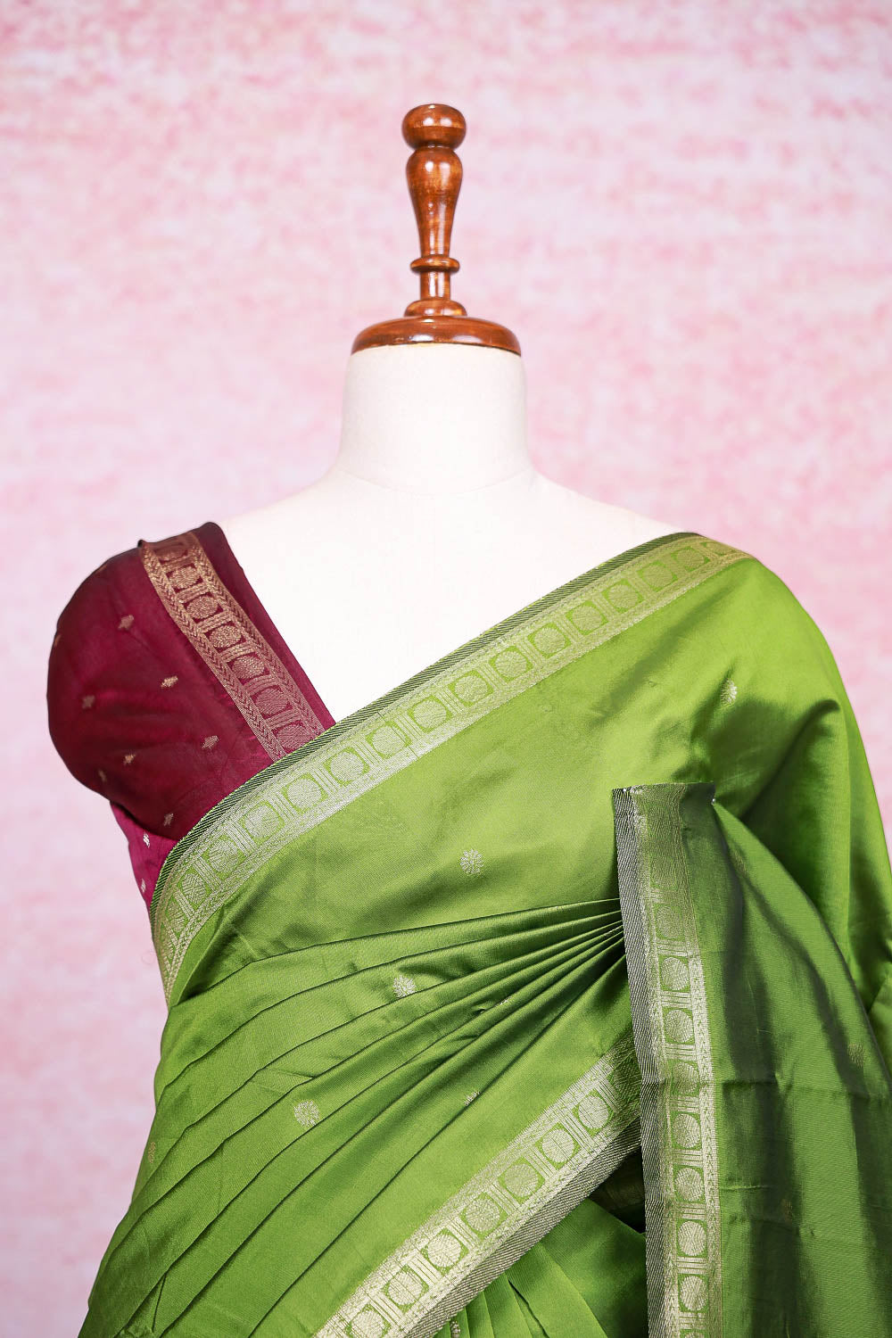 Green Semi Silk Saree