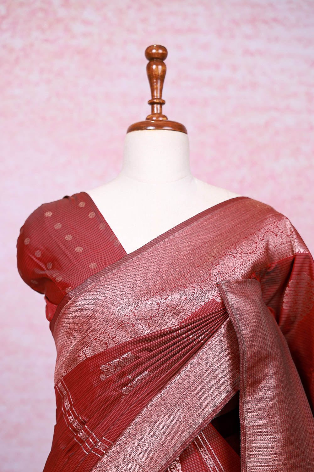 Maroon Semi Silk Saree - Seematti