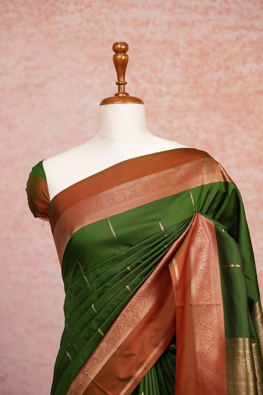 Green Colour Semi Silk Saree