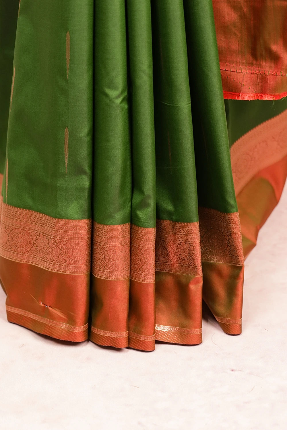 Green Colour Semi Silk Saree