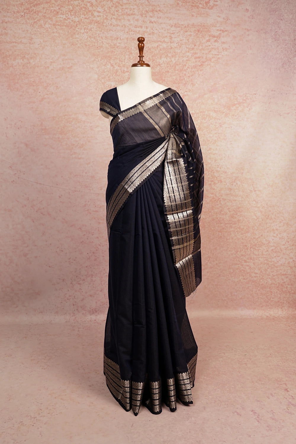 Dark Blue Art Silk Saree
