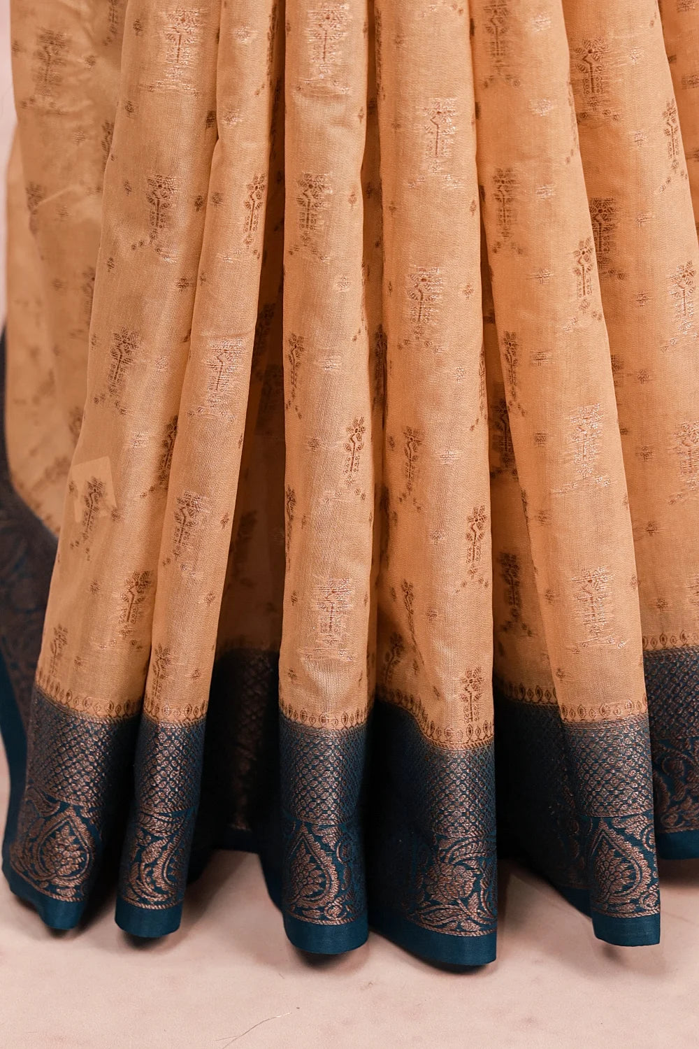 Light Sandal Colour Semi Tussar Saree