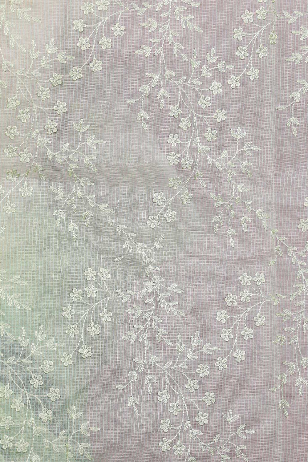 Pista Green Net Kota Saree