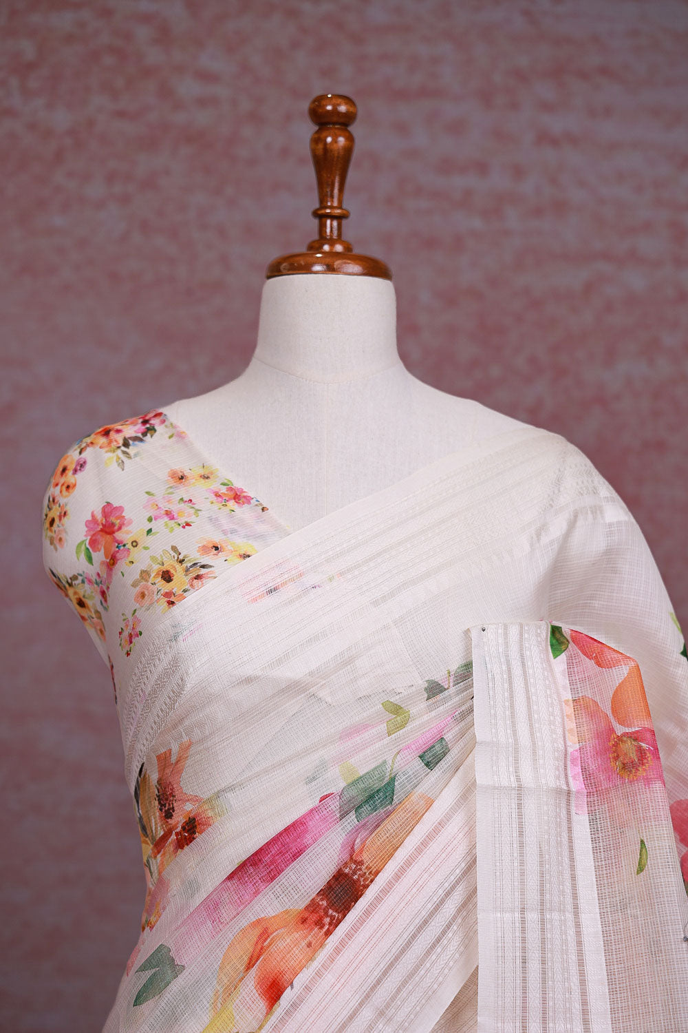 White Kota Saree