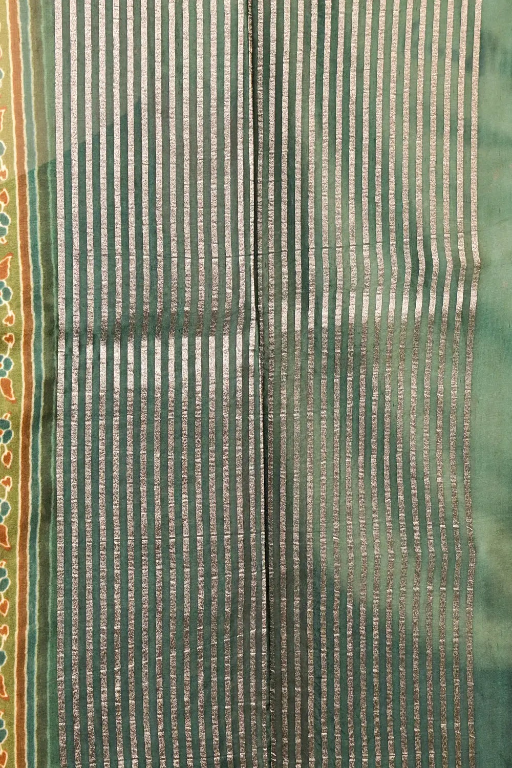 Green Semi Crepe Saree