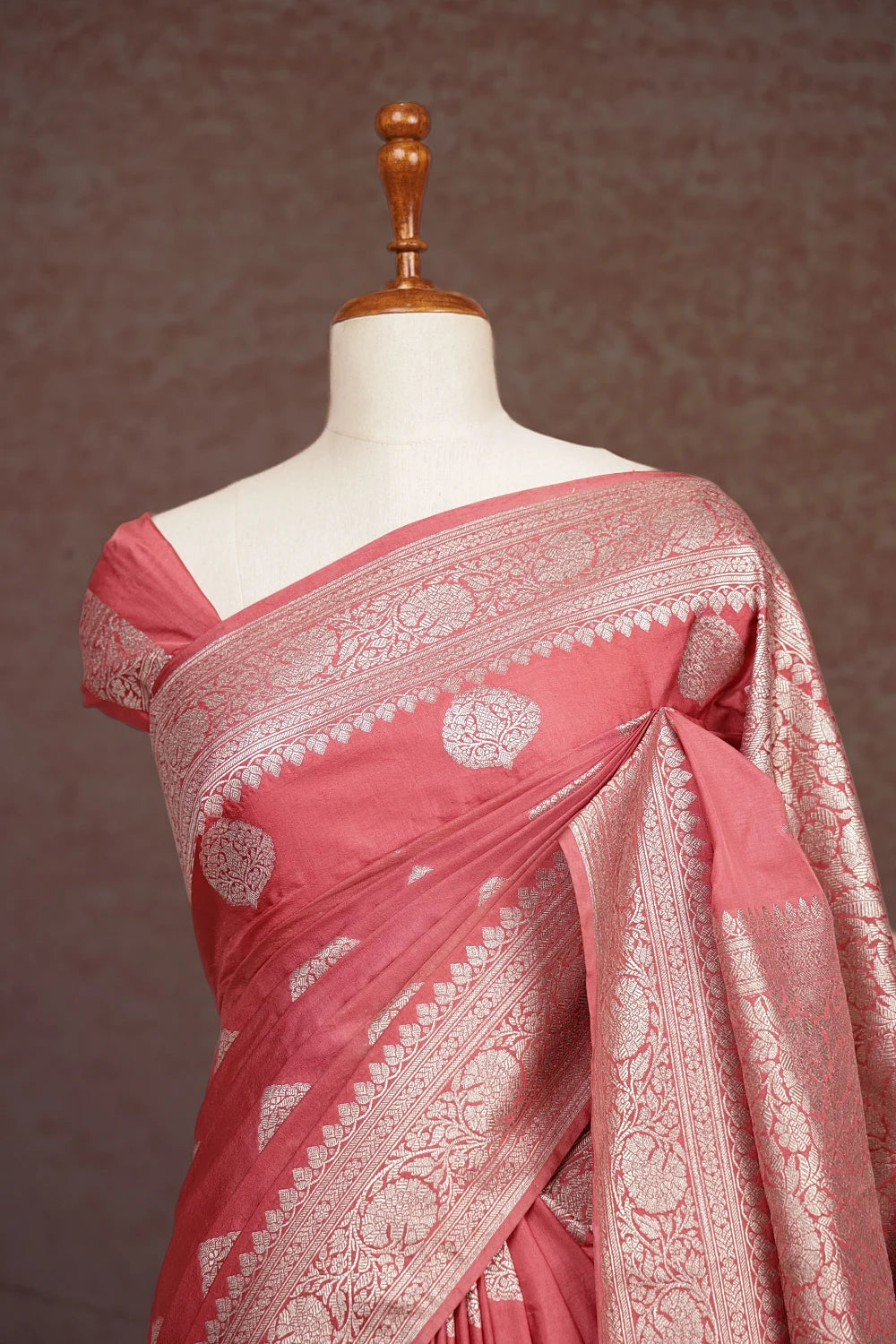 Onion Pink Silk Saree