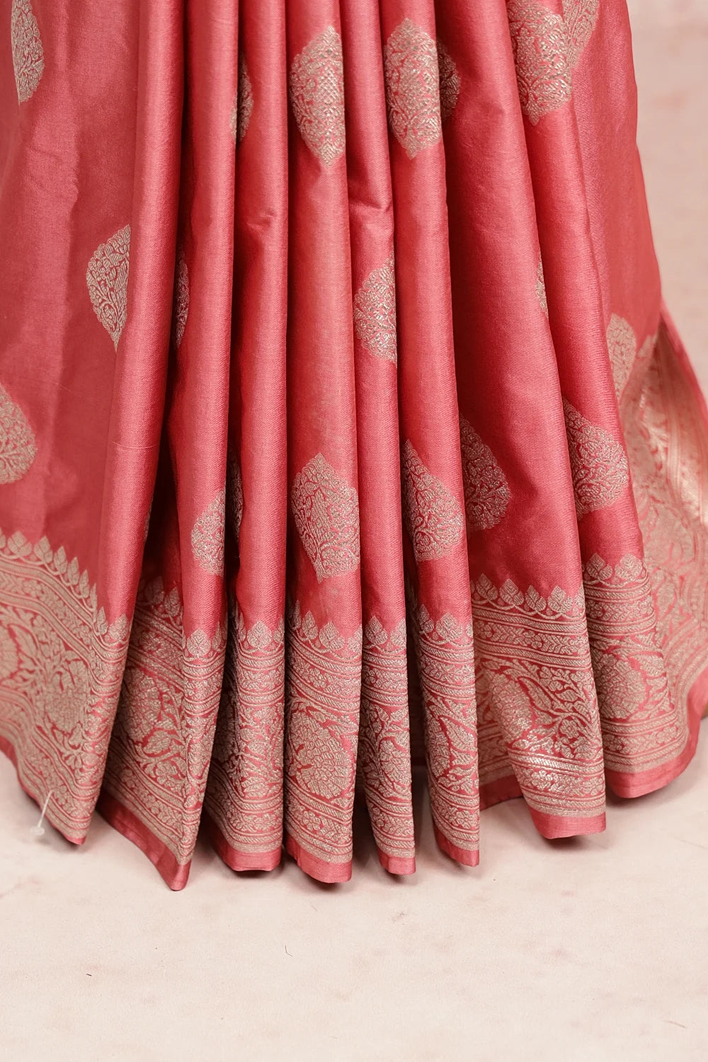 Onion Pink Silk Saree