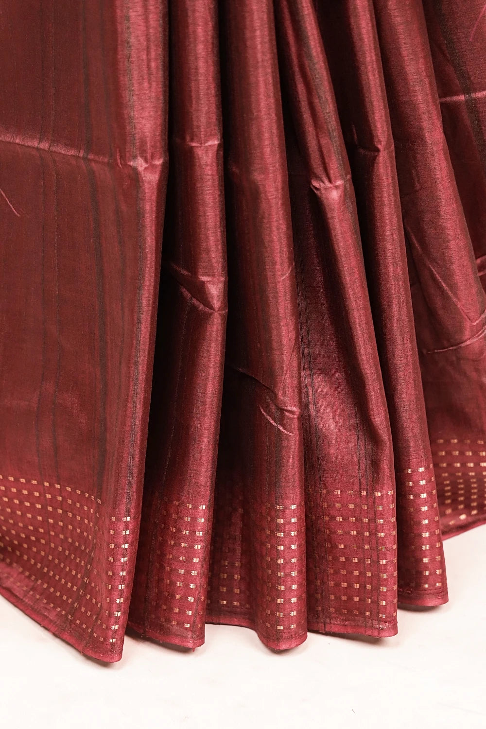 Brownish Wine Semi Tussar Silk Saree