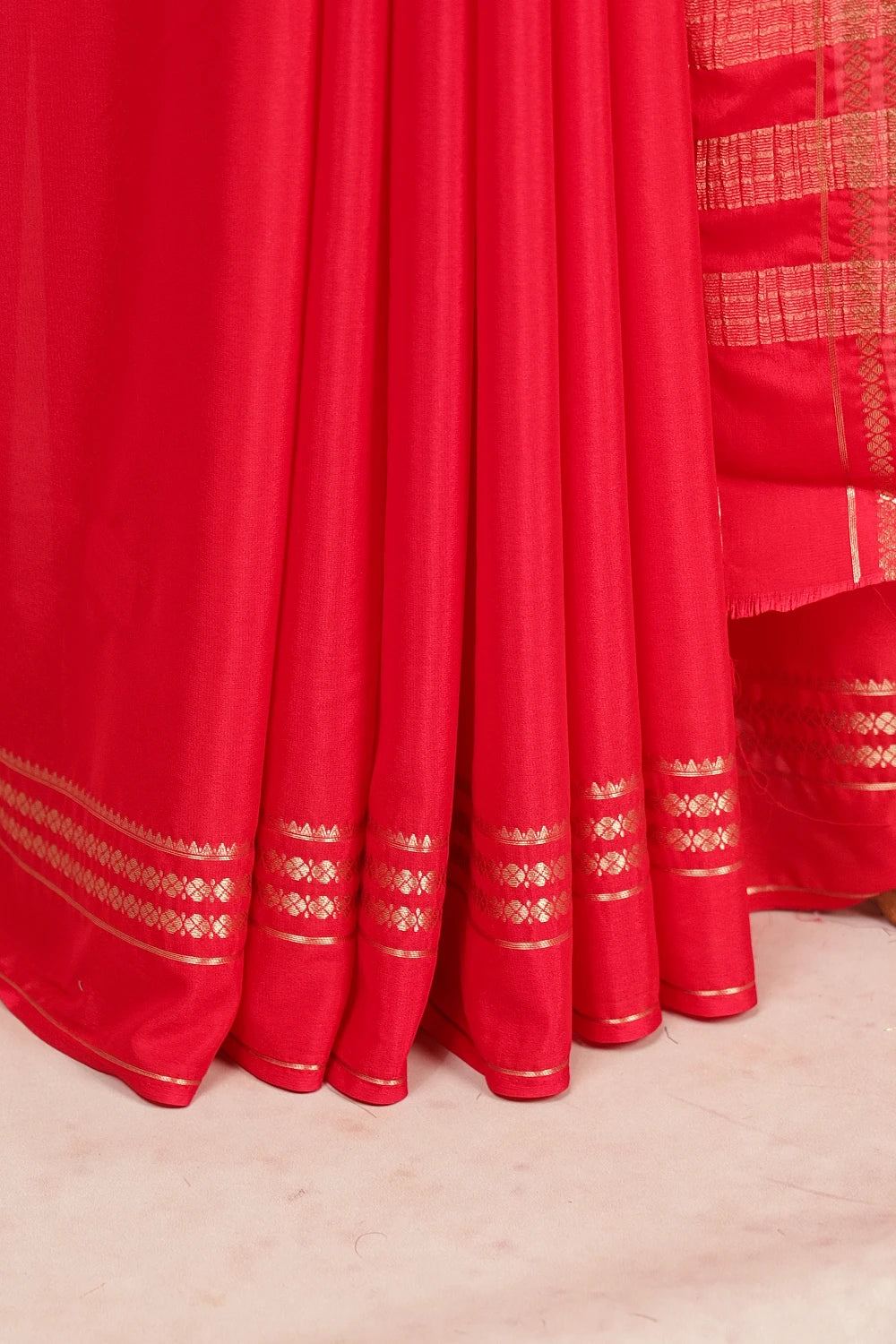 Redish Pink Binny Silk Saree