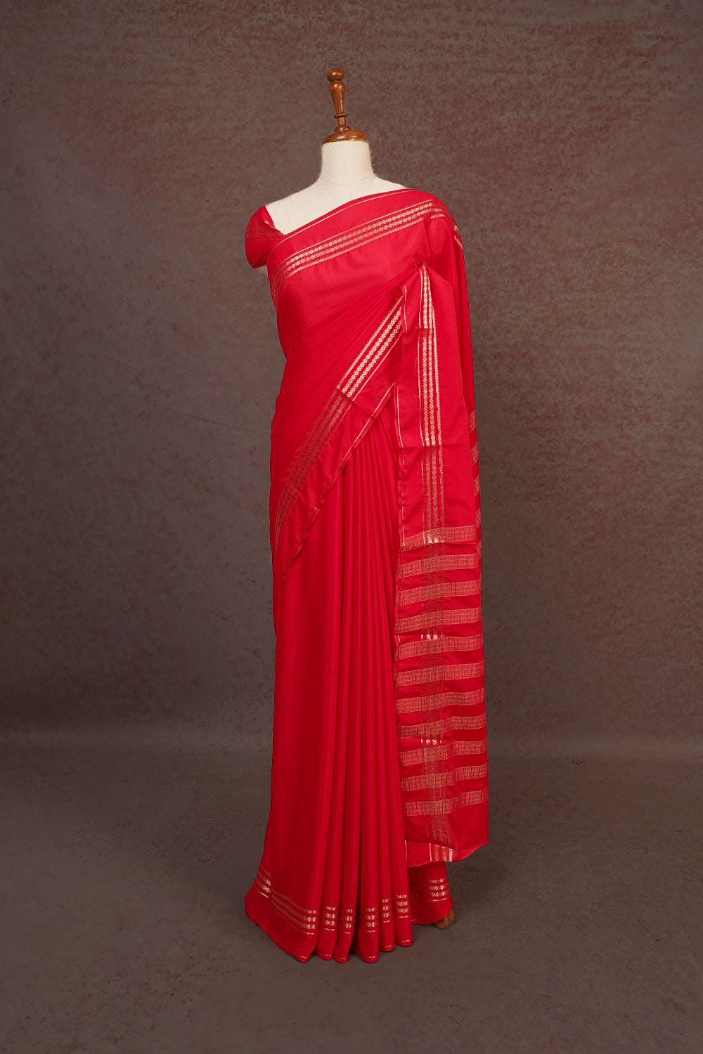 Redish Pink Binny Silk Saree